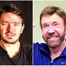 A sinistra Riccardo Bidoia, 45 anni di Vigonza, l’autore dei facts e, a destra, Chuck Norris, l’attore scomparso a 86 anni