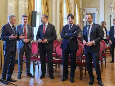 I governatori di Carinzia, Fvg e veneto (foto Massimo Silvano)