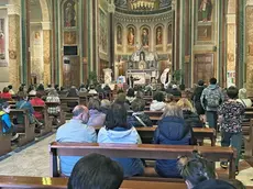 La cerimonia alla chiesa del Sacro Cuore di Torreglia (foto Piran)