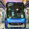 Un tram in produzione negli stabilimenti di Alstom in Alsazia