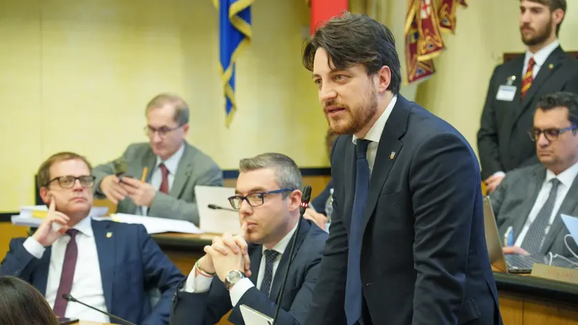 Il presidente della Regione Veneto Alberto Stefani