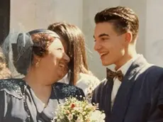 Giuseppe Delmonte con la madre Olga