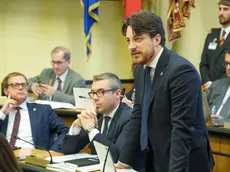 Il presidente della Regione Alberto Stefani in Consiglio regionale