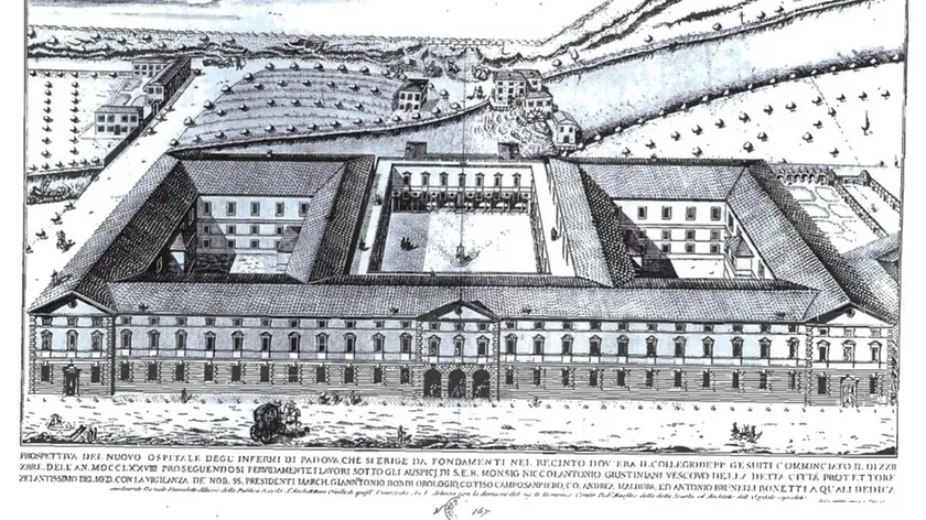 Una mappa dell'ospedale Giustinianeo