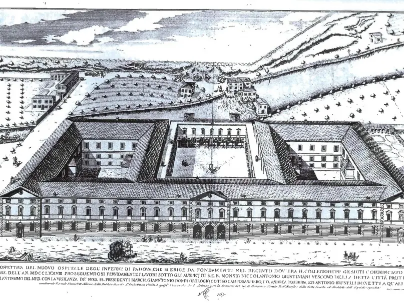 Una mappa dell'ospedale Giustinianeo