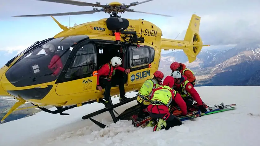 Un intervento del Soccorso alpino in un immagine di archivio