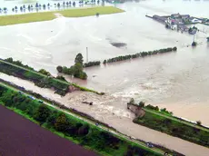 La rottura dell’argine del Frassine nel novembre 2011: in quest’area sono previsti 10 ettari di parco fotovoltaico