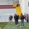 Il sopralluogo della commissione per certificare l’agibilità della curva Sud dello stadio Euganeo a Padova (ph Piran)