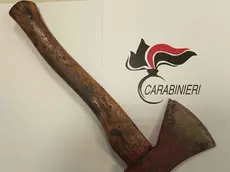 Un'ascia. Un oggetto simile è stato sequestrato a un 38enne dai carabinieri