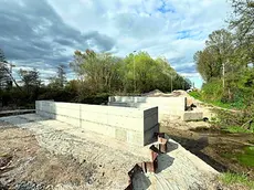 Il cantiere sulla strada provinciale 67 a Onara di Tombolo