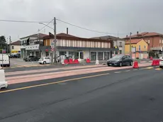 L’accesso riaperto a via della Cave (foto Agenzia Bianchi)