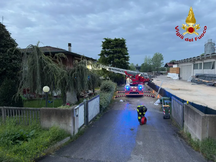 L'intervento nell'abitazione a Vigonza