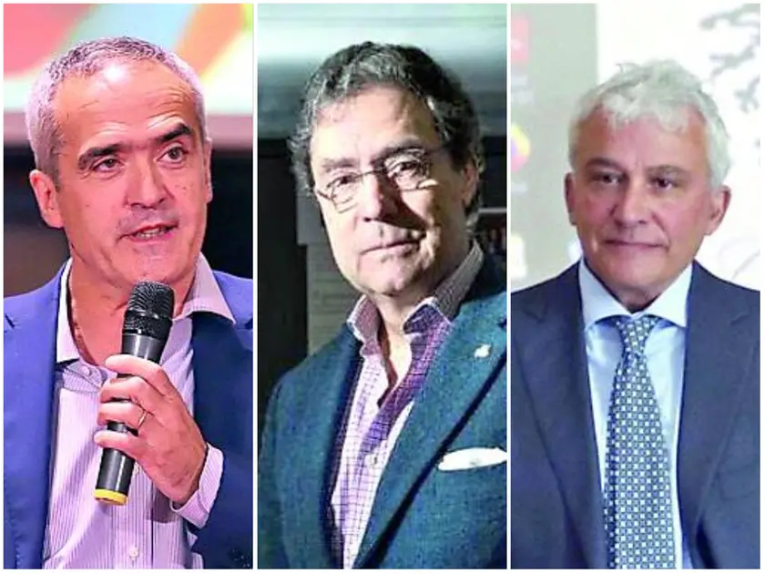 Da sinistra, l’ex rettore Rosario Rizzuto, Andrea Rinaldo, Nobel dell’acqua e Il vicepresidente Cesare Dosi