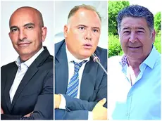 Da sinistra, Mauro Delluniversità sindaco di Vo’, il presidente uscente Alessandro Frizzarin e il primo cittadino di Cervarese Massimo Campagnolo