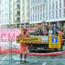 I cantieri per la realizzazione del tram in corso Milano