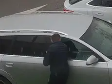 Il furto ripreso dalle telecamere