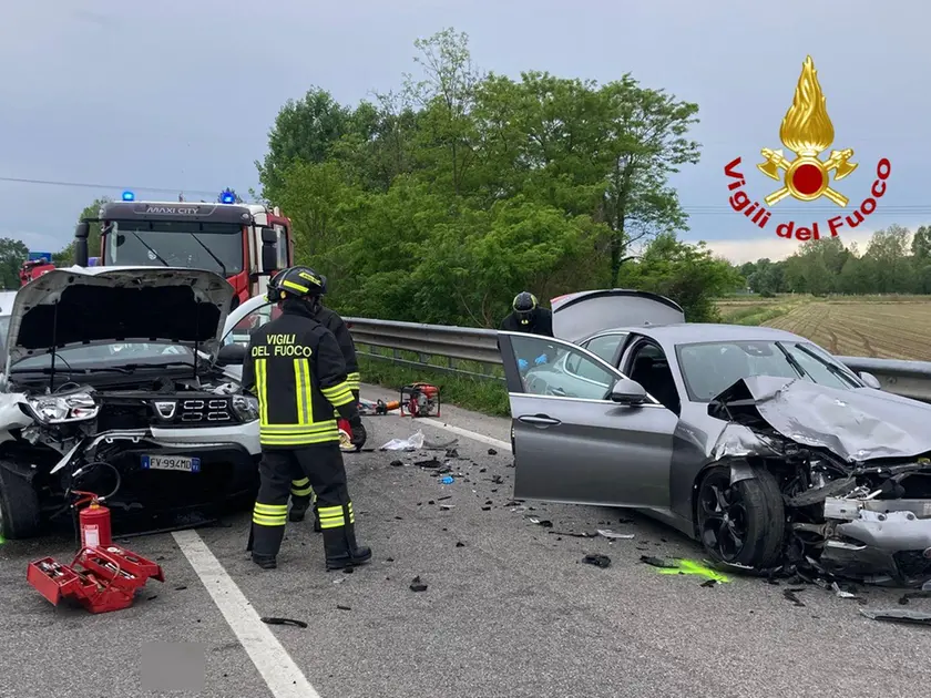 Il luogo dell'incidente a Fontaniva