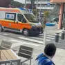 L'ambulanza bloccata dal pilomat a Montegrotto