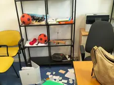 La sede dell'Associazione dopo il passaggio dei ladri