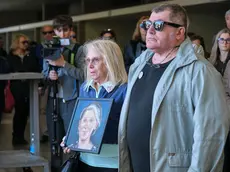 Silvia Radin e Sergio Resinovich al funerale di Liliana Resinovich (Silvano)