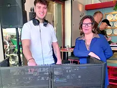 Fulvia Furlanis con il dj Paolo Martin