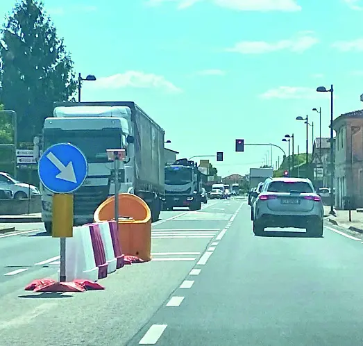 I lavori di messi in sicurezza a San Giorgio in Bosco sulla Sp 4