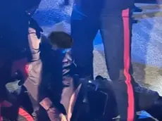 Un momento degli scontri in via Annibale da Bassano a Padova