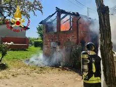 I vigili del fuoco in azione a Villa del Conte