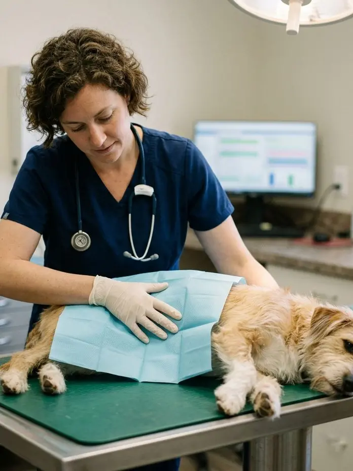 Un cagnolino dal veterinario