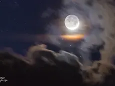 Lo scatto dell'astrofotografa cadorina Giorgia Hofer dedicato alla Luna crescente e alle Pleiadi scelto dalla Nasa come foto del giorno