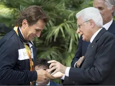 Alex Zanardi con il Capo dello Stato Sergio Mattarella