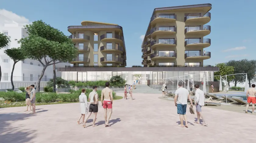 Un rendering del futuro Monaco & Quisisana a Jesolo