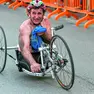 Zanardi nel 2008, alla maratona di Padova (Foto Antonio Muzzolon)