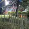 Il fuoco acceso dai ragazzi nel parco Coccinella