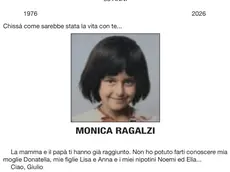 Ogni anno viene pubblicato il necrologio per ricordare la scomparsa della bambina