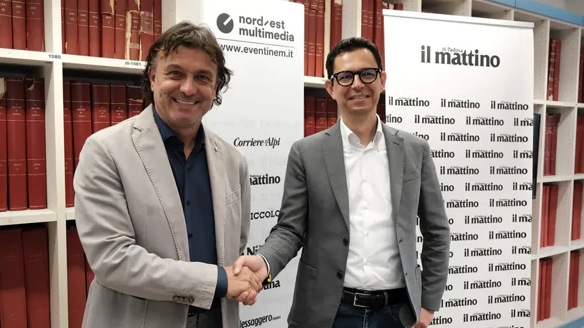 Valter Gallo, a sinistra, e Alessandro Dal Corso, candidati alla poltrona di sindaco a Camposarsego