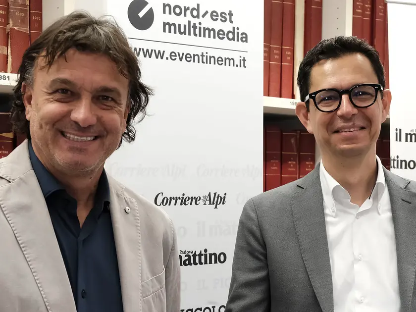 Valter Gallo, a sinistra, e Alessandro Dal Corso, candidati alla poltrona di sindaco a Camposarsego