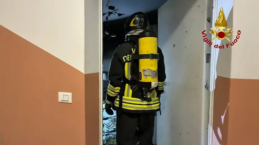 L'intervento dei vigili del fuoco