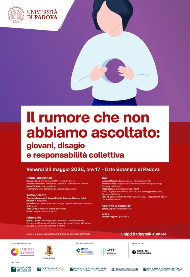L'incontro "Il rumore che non abbiamo ascoltato" si terrà venerdì 22 maggio all'Orto botanico di Padova