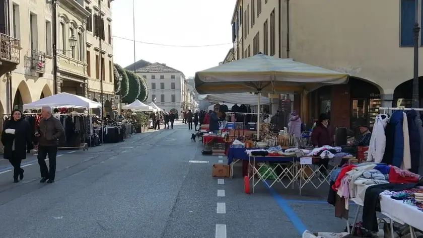 l centro di Cittadella dove l'uomo sabato ha seminato il panico