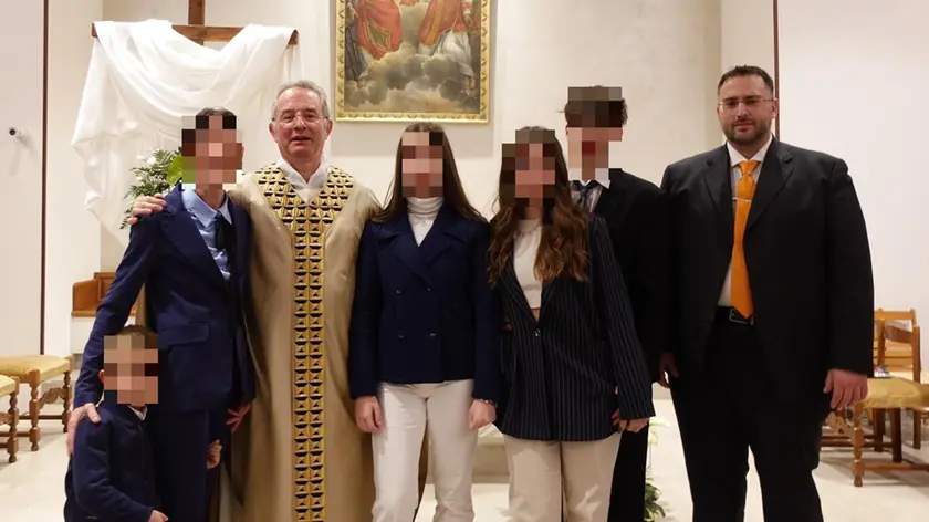 Don Cesare Contarini a sinistra, a destra Francesco Saviane