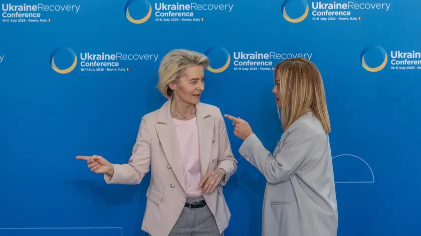 La presidente del Consiglio Giorgia Meloni e la presidente del Consiglio europeo Ursula Von Der Leyen