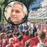Daniele Ballarin e, nella foto grande, una commemorazione a Superga