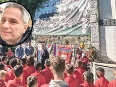 Daniele Ballarin e, nella foto grande, una commemorazione a Superga