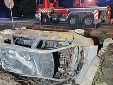 L'auto coinvolta nell'incidente (foto Cavicchi/Macca)