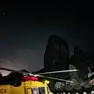L'eliambulanza ai piedi delle Cinque Torri