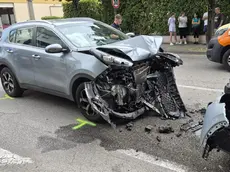 I due veicoli coinvolti nello scontro frontale