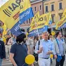 Michele Boldrin durante la campagna elettorale a Venezia