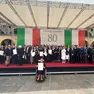I 57 cittadini benemeriti che hanno ricevuto le Onorificenze dell'Ordine "Al merito della Repubblica Italiana” in piazza dei Frutti, Padova