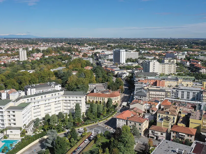 Un’immagine panoramica di Abano Terme